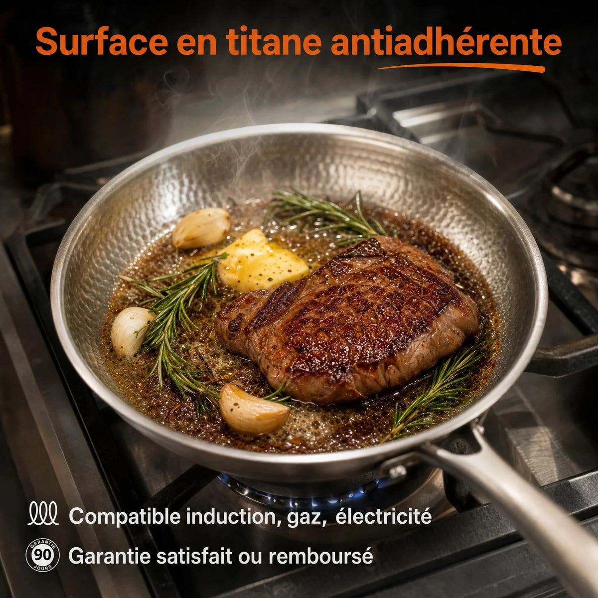 TitaneX® - Sartén con Mango Extraíble
