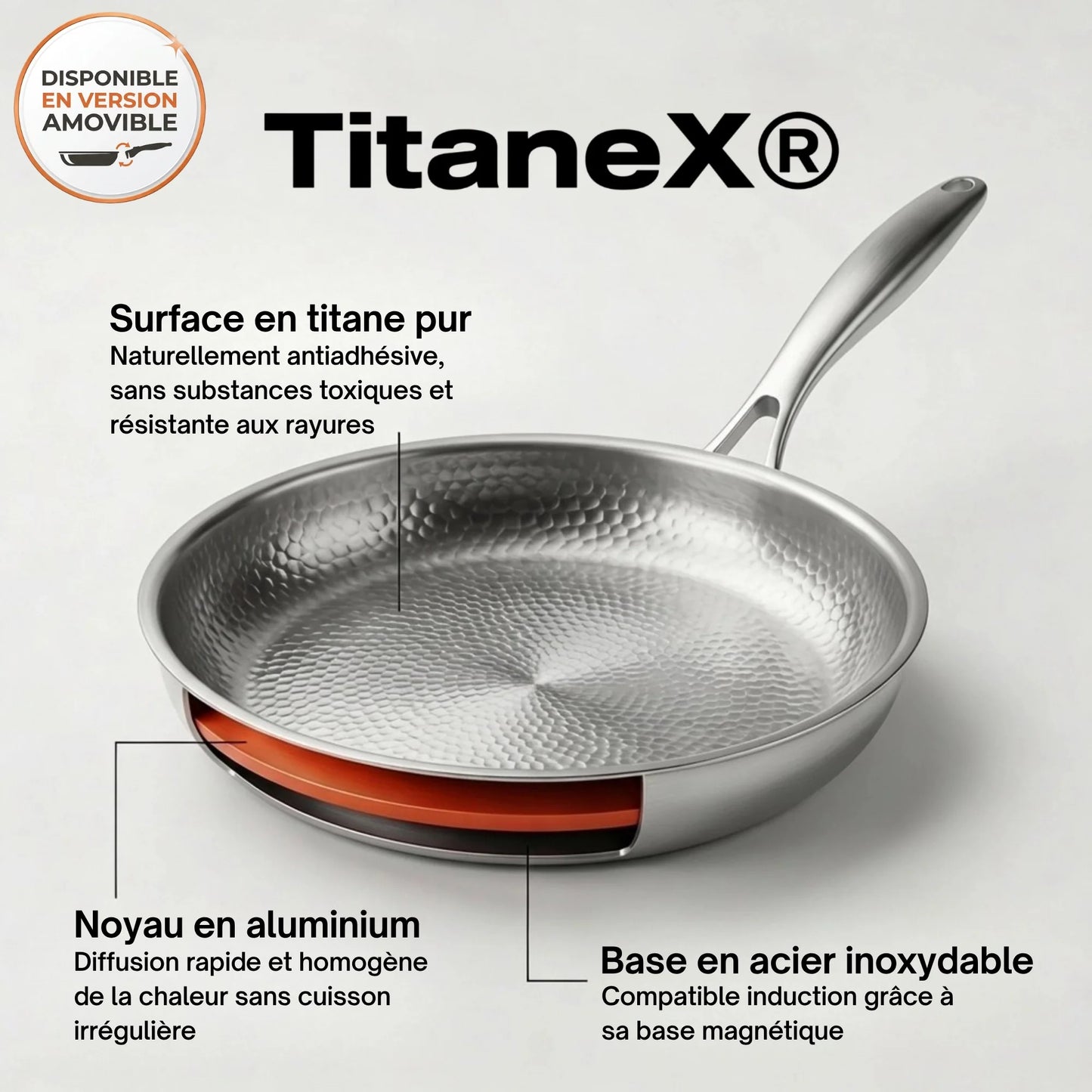 TitaneX® – Poêle antiadhérente titane