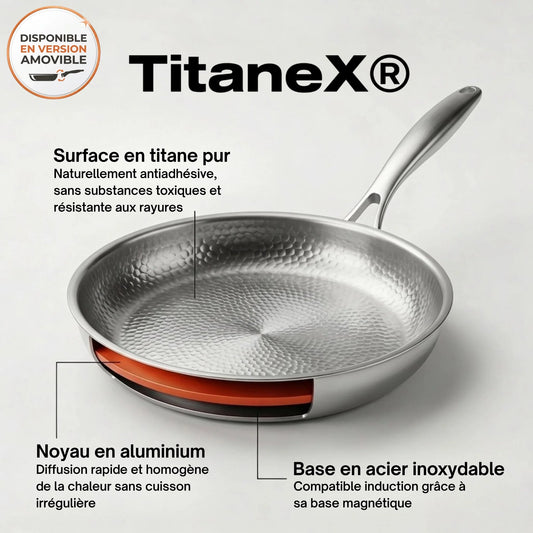 TitaneX® – Poêle antiadhérente titane